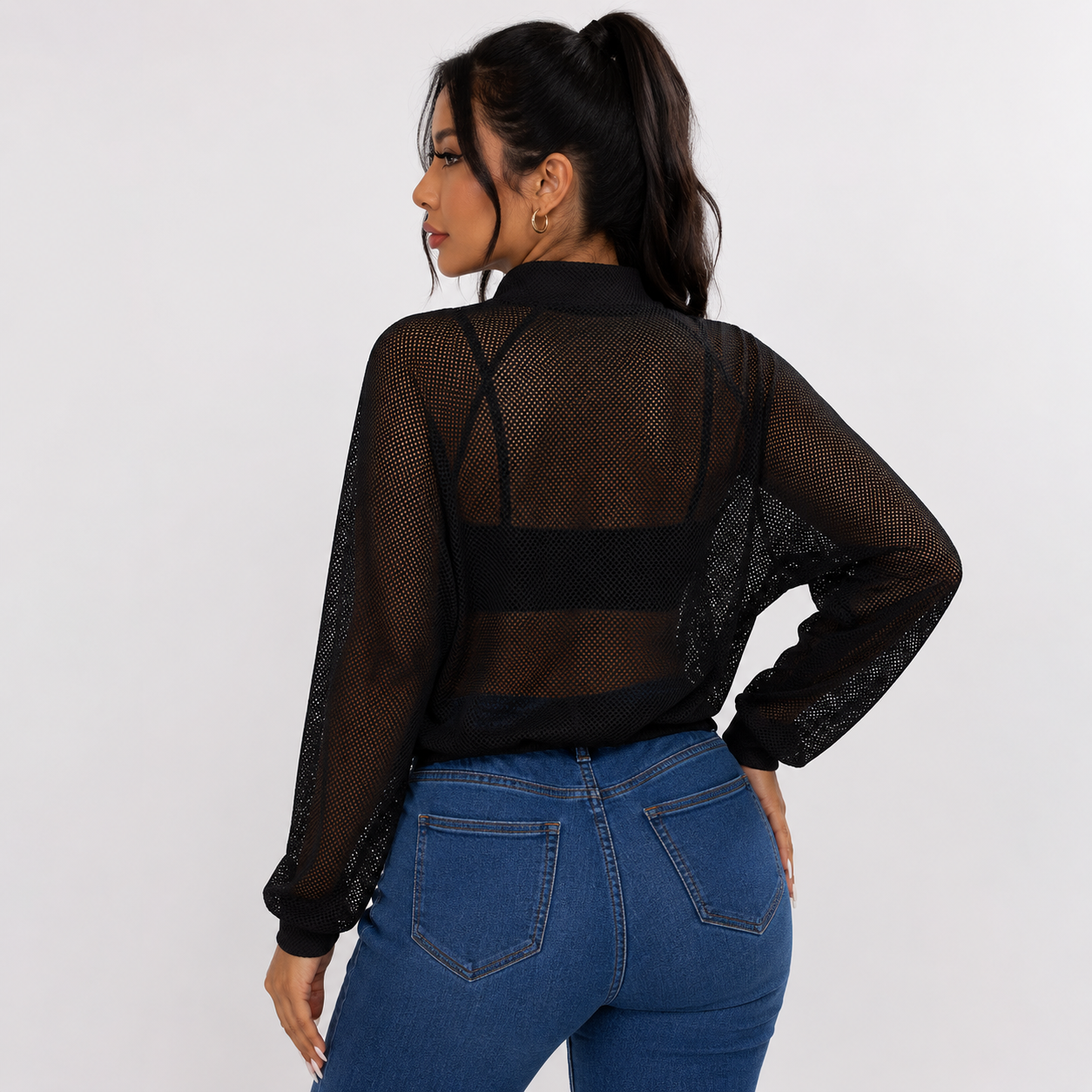 R&h Noir Avenue,Spring/Autumn New Mesh Yoga Top Women'S Quick-Dry