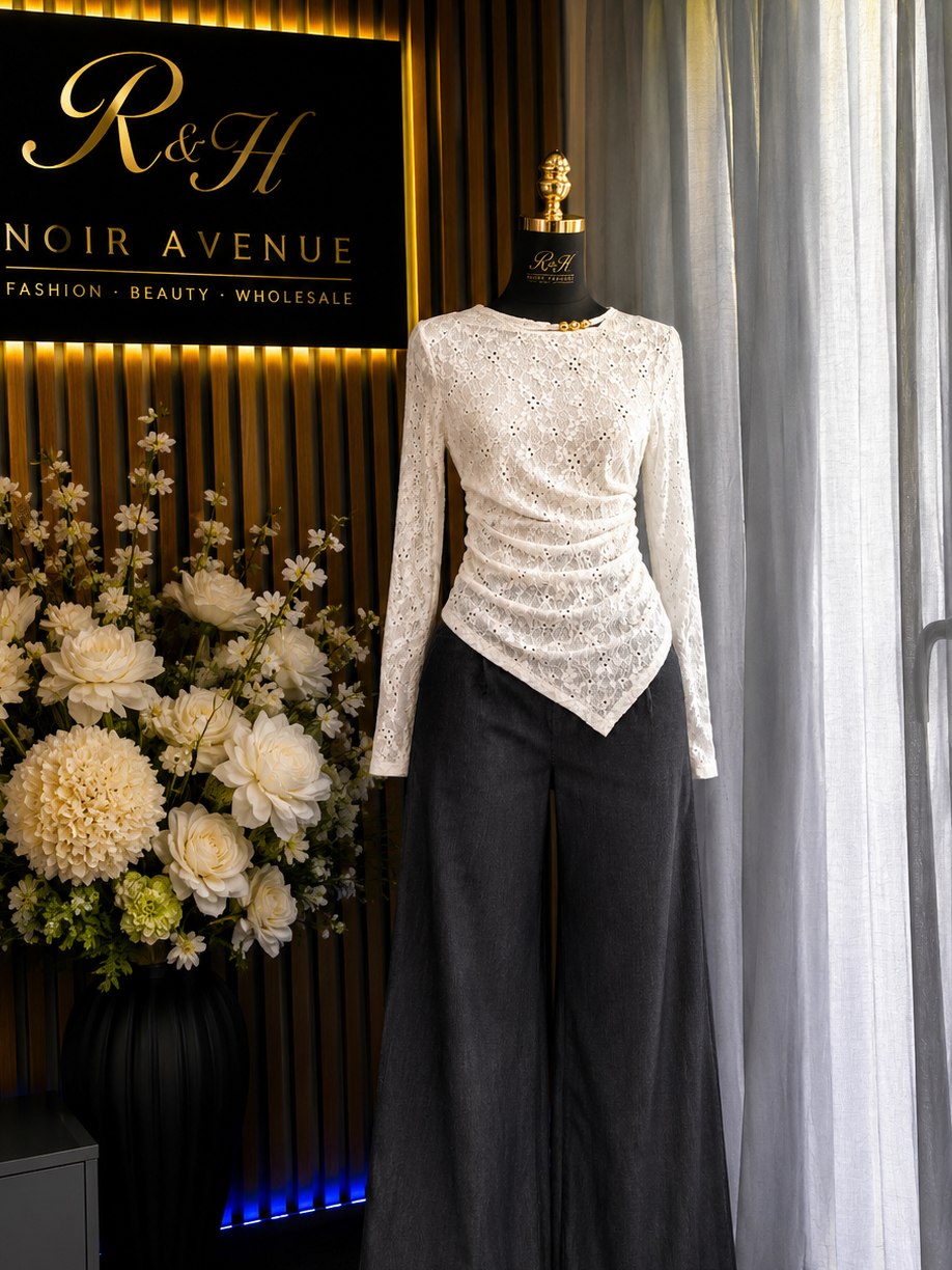 Elegant Lace Long Sleeve Top